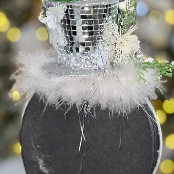 Christmas Mirrored Mini Top hat Headband, Tacky Christmas Party, Ugly Sweater Ch main image 8